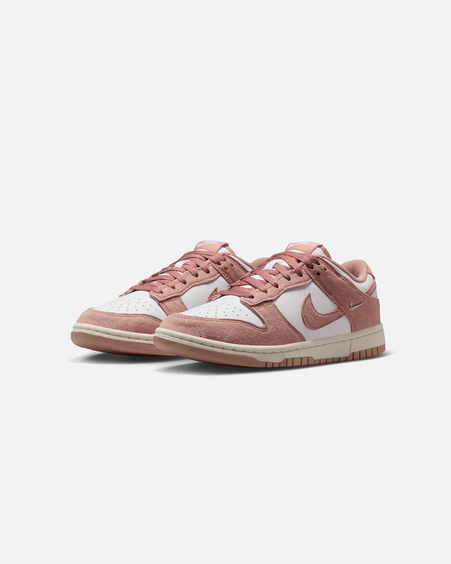 Nike Women's Dunk Low "Suede Pack" White/Pink Zip Closure