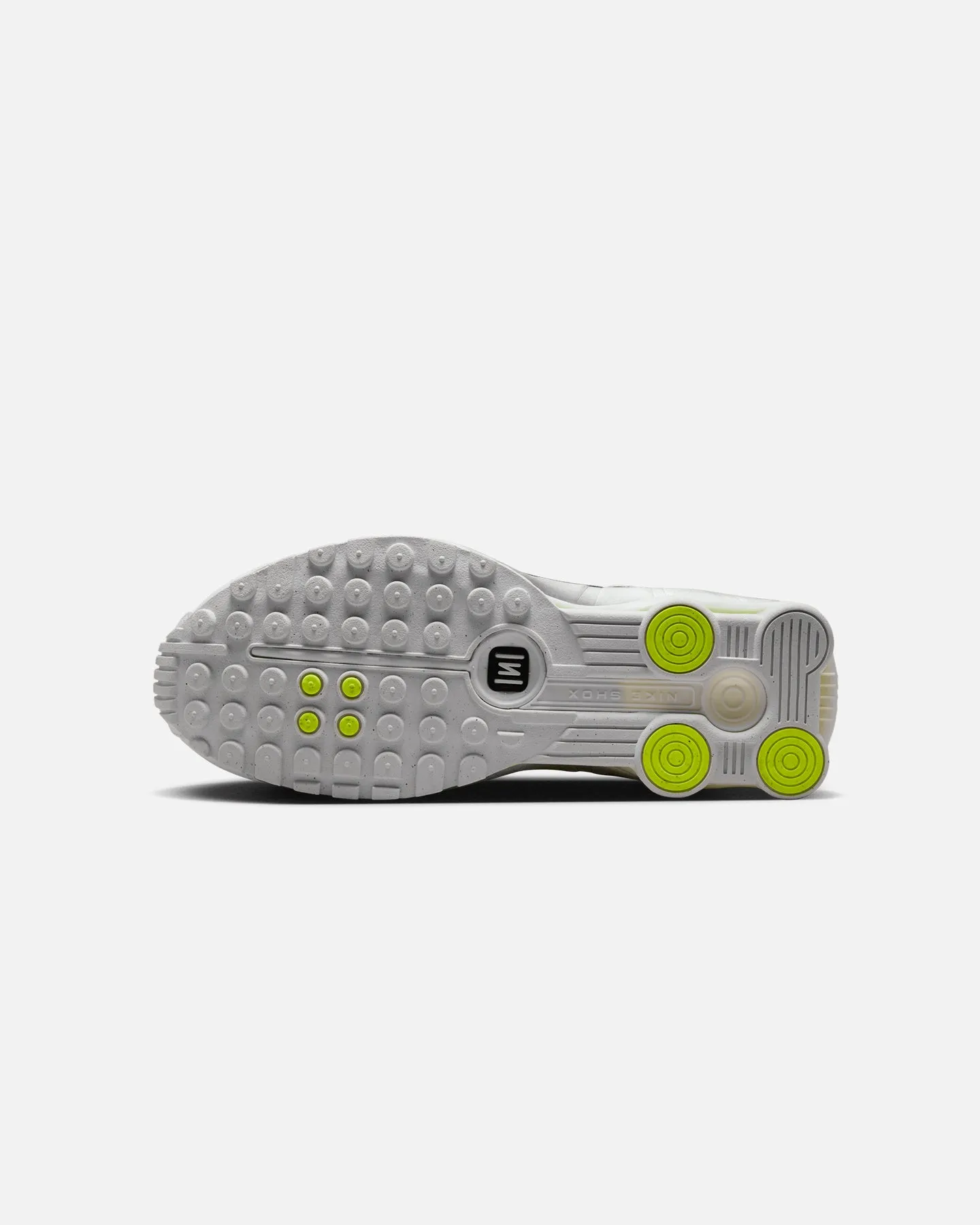 Nike Women's Shox R4 White/White-Metallic Silver Dress Shoes