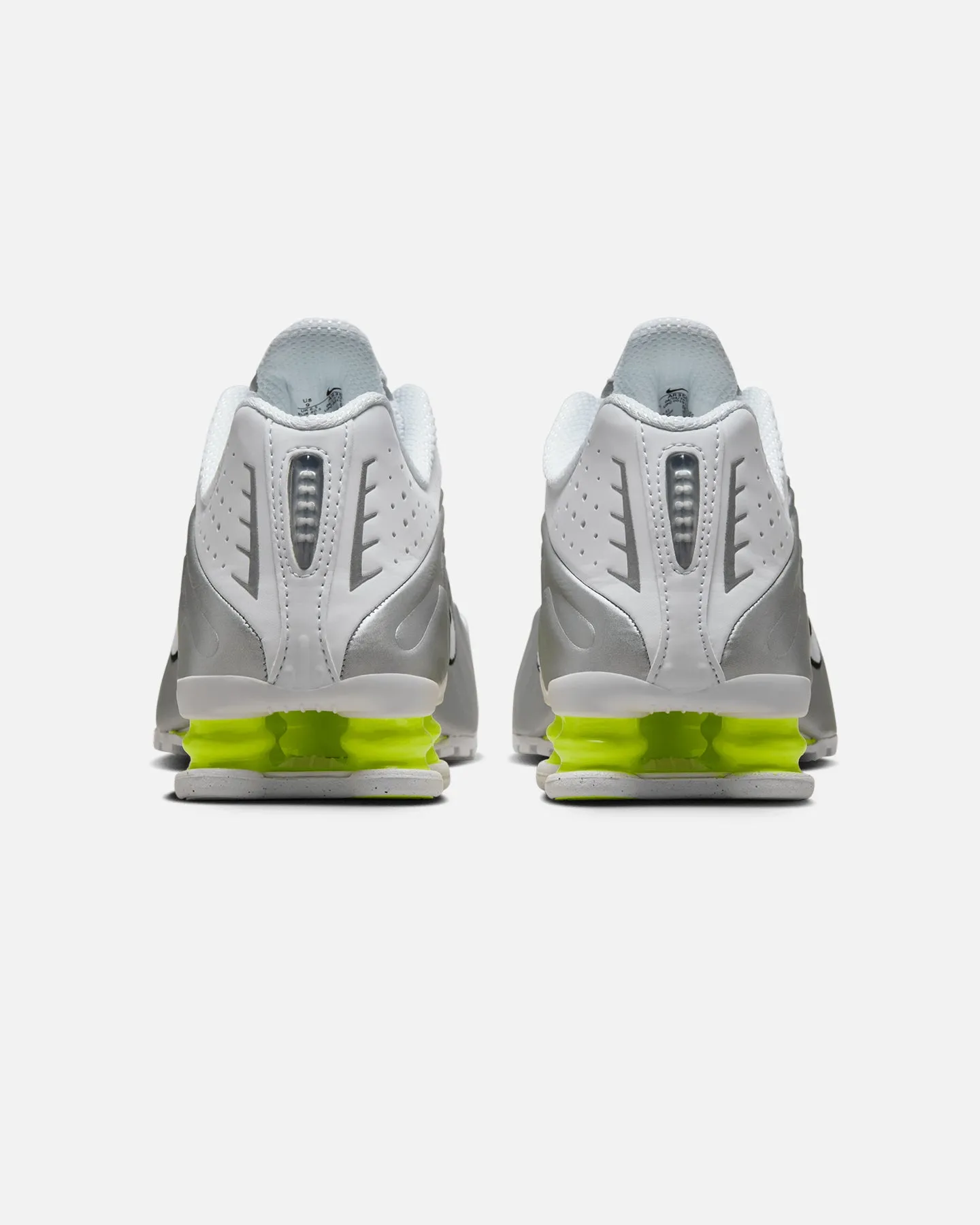 Nike Women's Shox R4 White/White-Metallic Silver Urban Luxury Bold colors