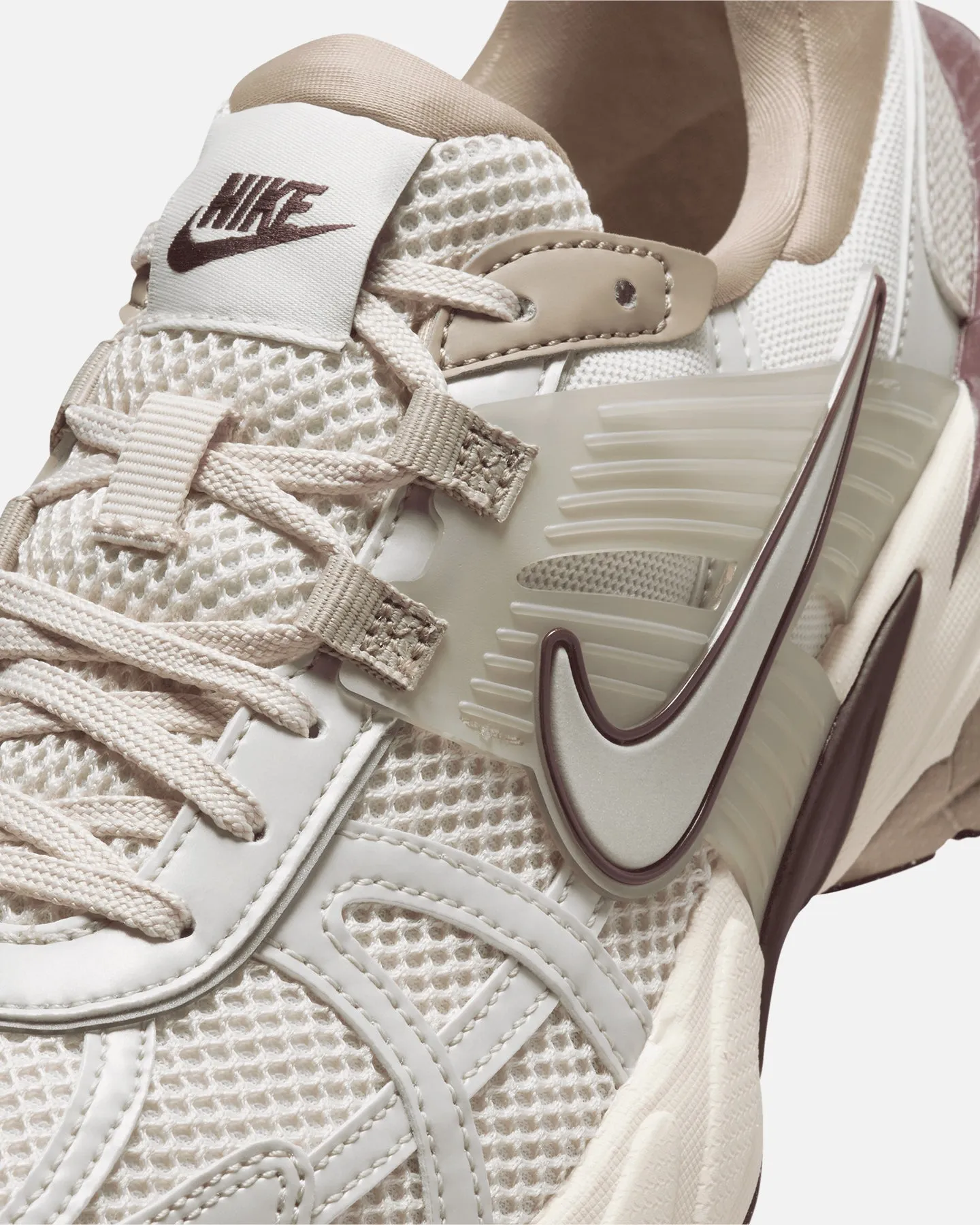 Nike Women's V2K Run Light Orewood Brown slip - on style