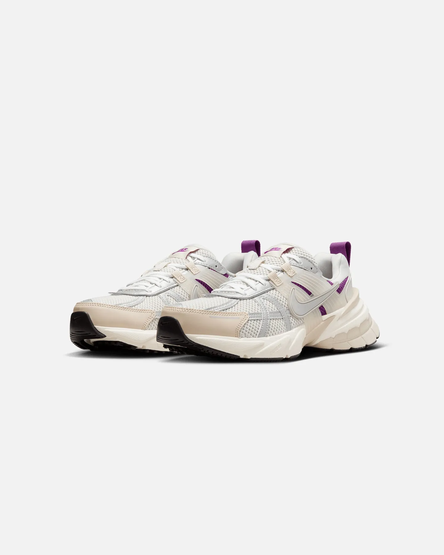 Adaptive piece inviting Nike Women's V2K Run Premium Light Bone/Metallic Silver-Sandrift