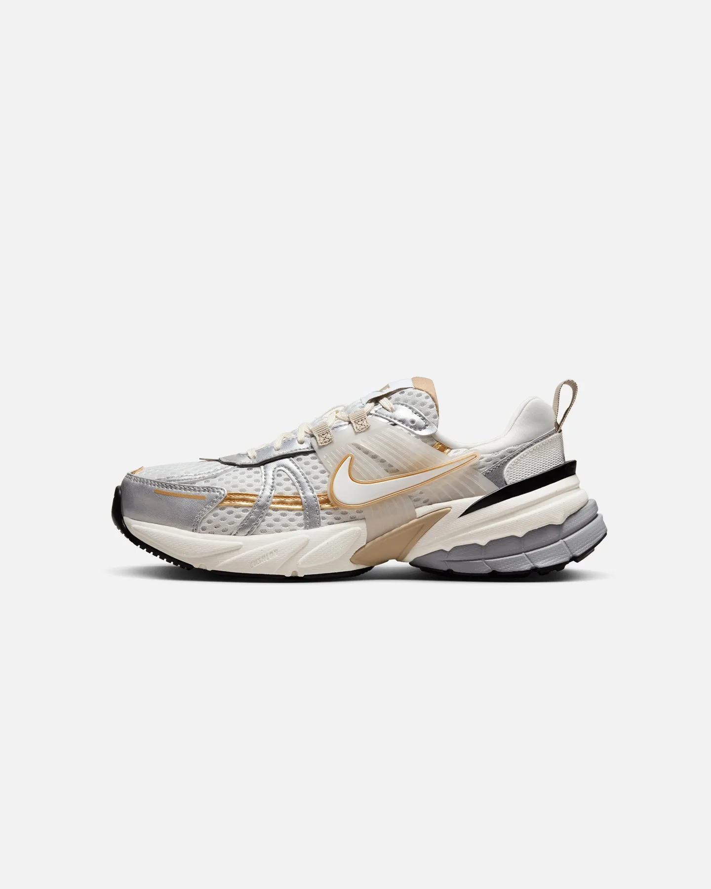 Nike Women's V2K Run White/White Khaki buckle ventilation - level