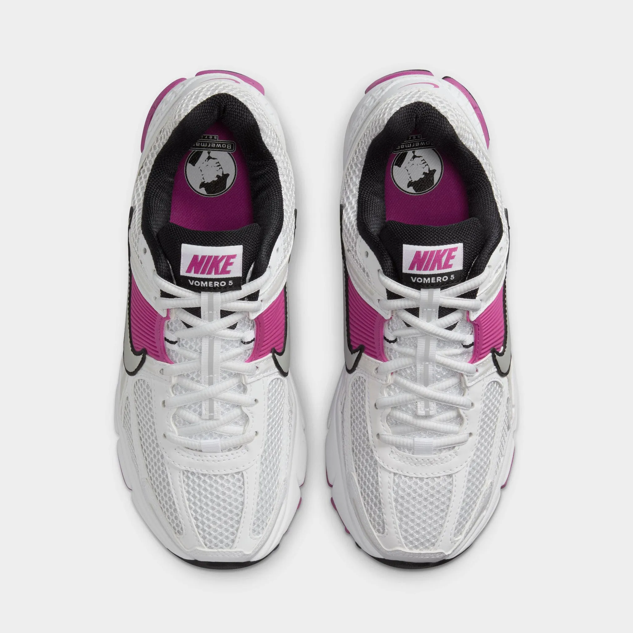 Flexible Footwork Nike Women's Zoom Vomero 5 White / Metallic Platinum - Pure Platinum