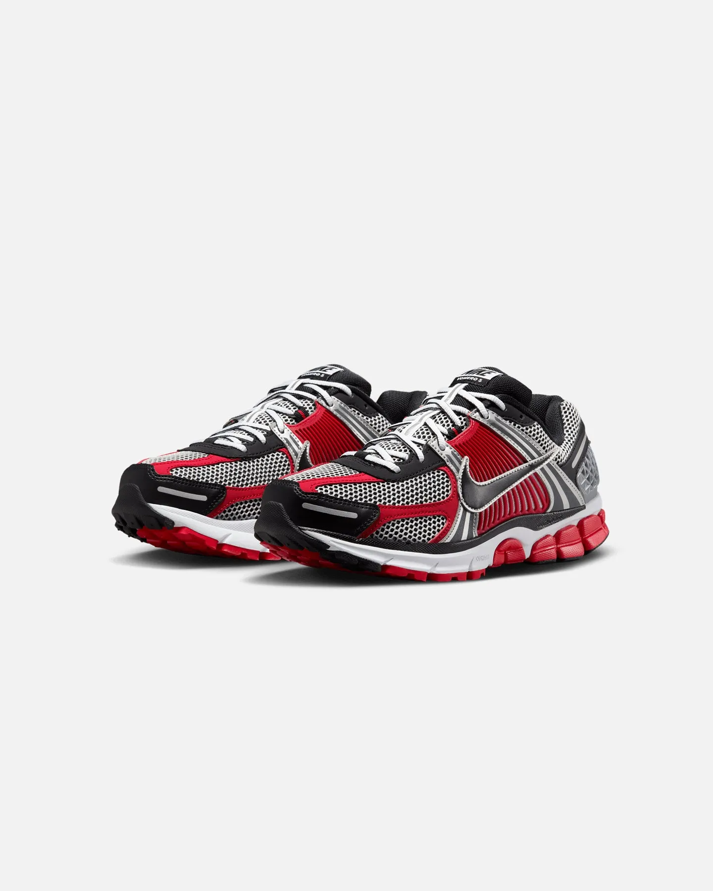 Kick Power Fire Red Nike Zoom Vomero 5 Metallic Silver/Black-University Red
