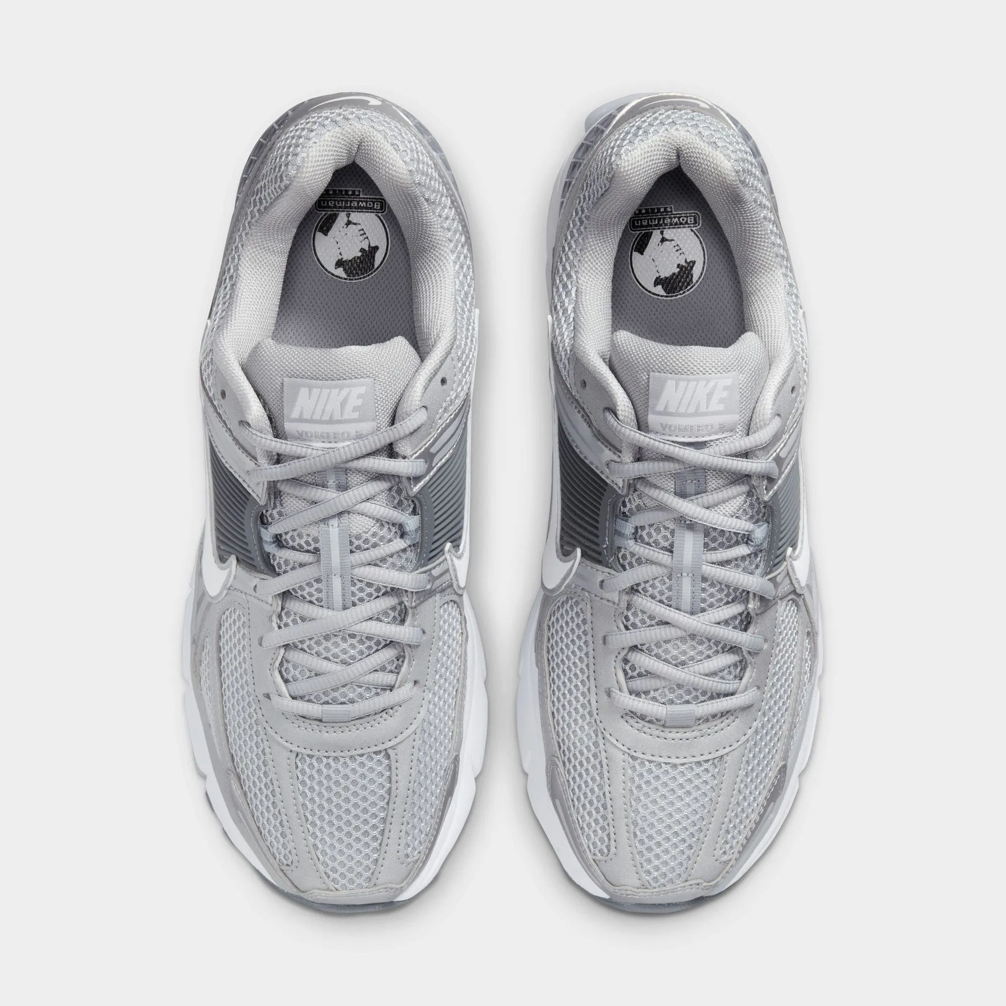 Nike Zoom Vomero 5 Wolf Grey / White - Metallic Silver Leather Upper Pointed Toe