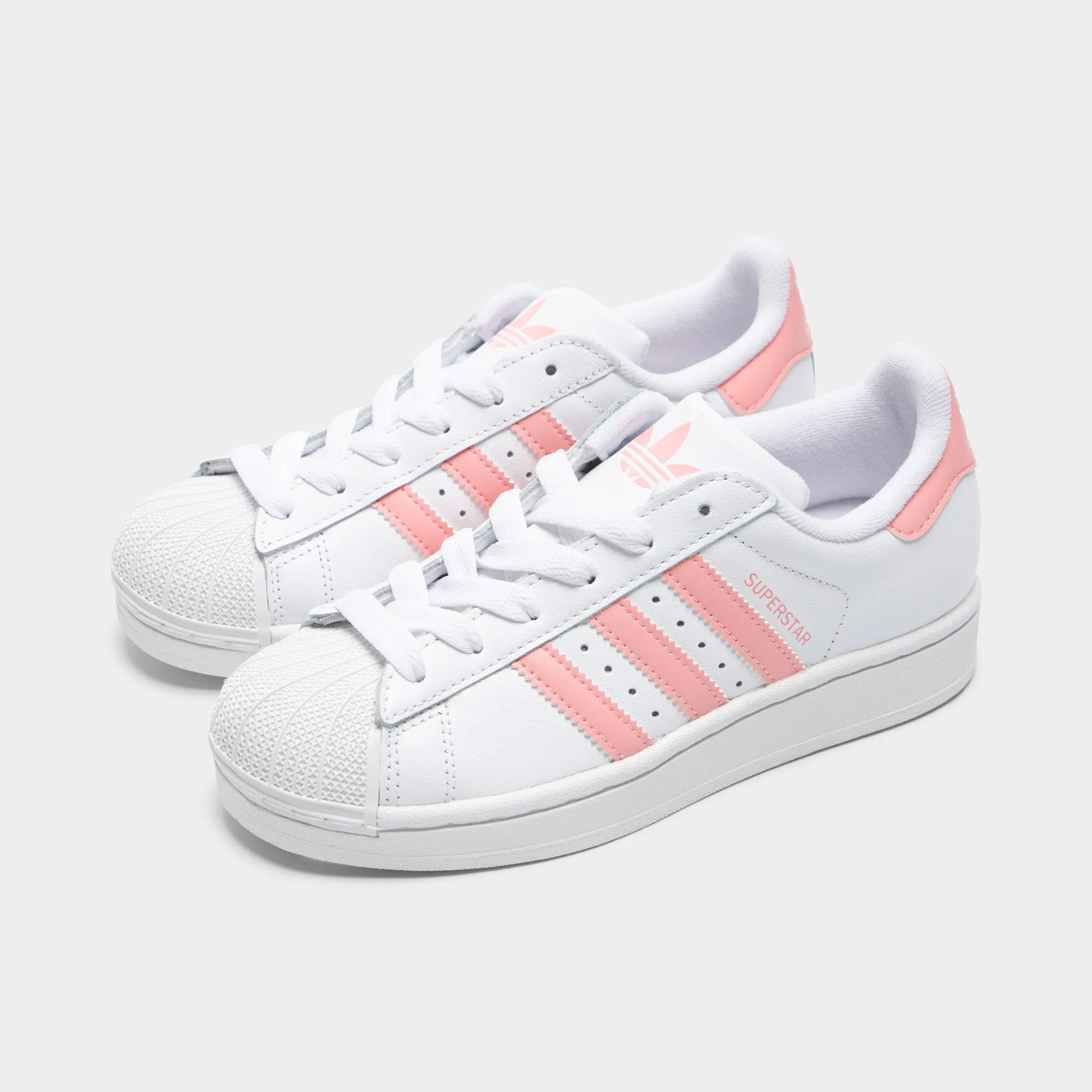 Comfort Lining adidas Junior's Superstar 2 White / Semi Pink Spark