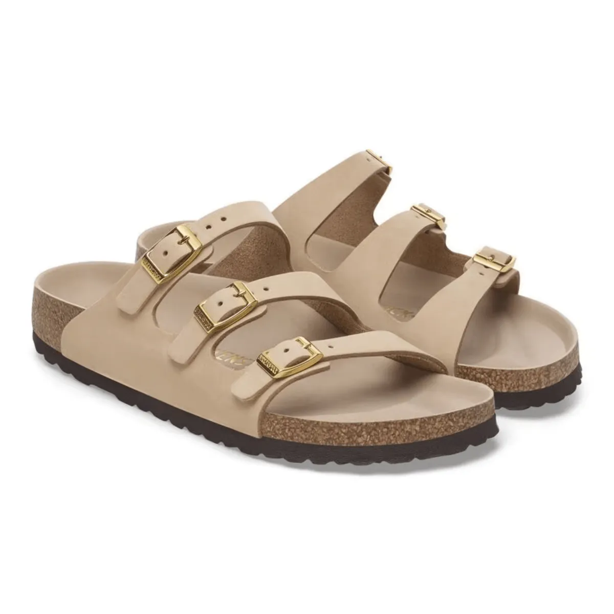 Birkenstock Women's Florida Sandcastle Nubuck Ankle friendly Stylish Minimal