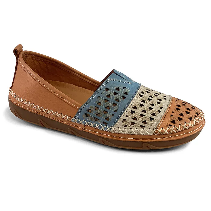 Womens Mago Tegan in Tan Multi Driving Comfort Reinforced toe
