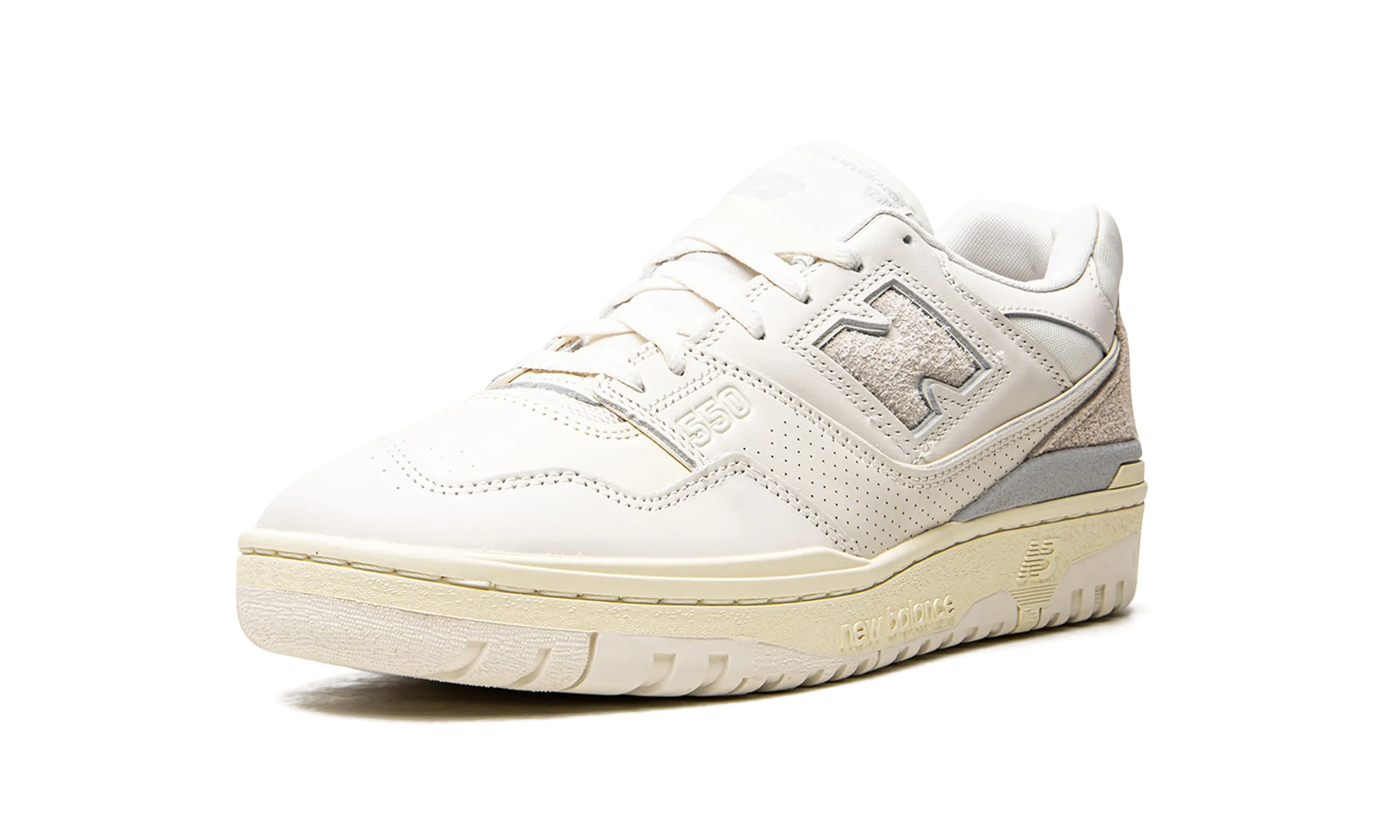 550 "Aim?? Leon Dore - White Leather" walking tool fixed insole shoes