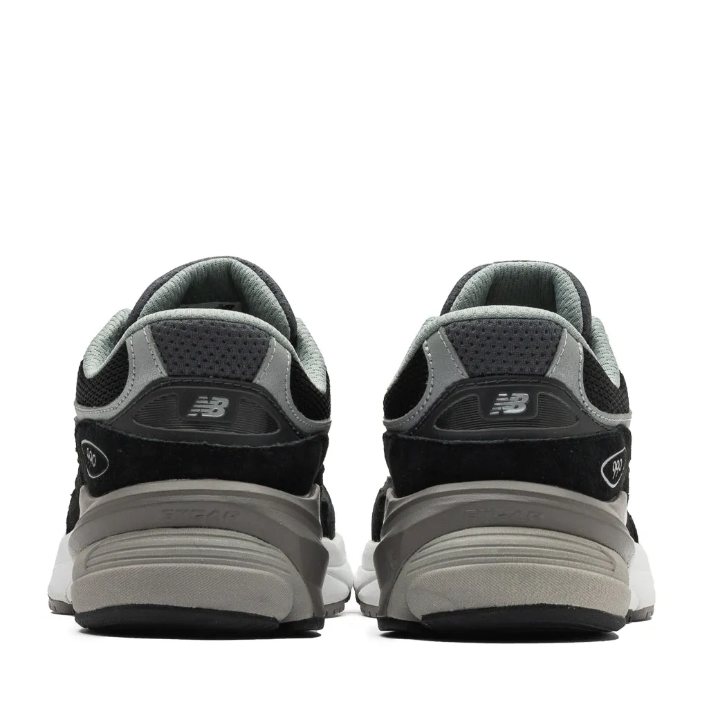 New Balance FuelCell 990v6 (GS) - Black/Silver Subtle Texture Breathable Insoles