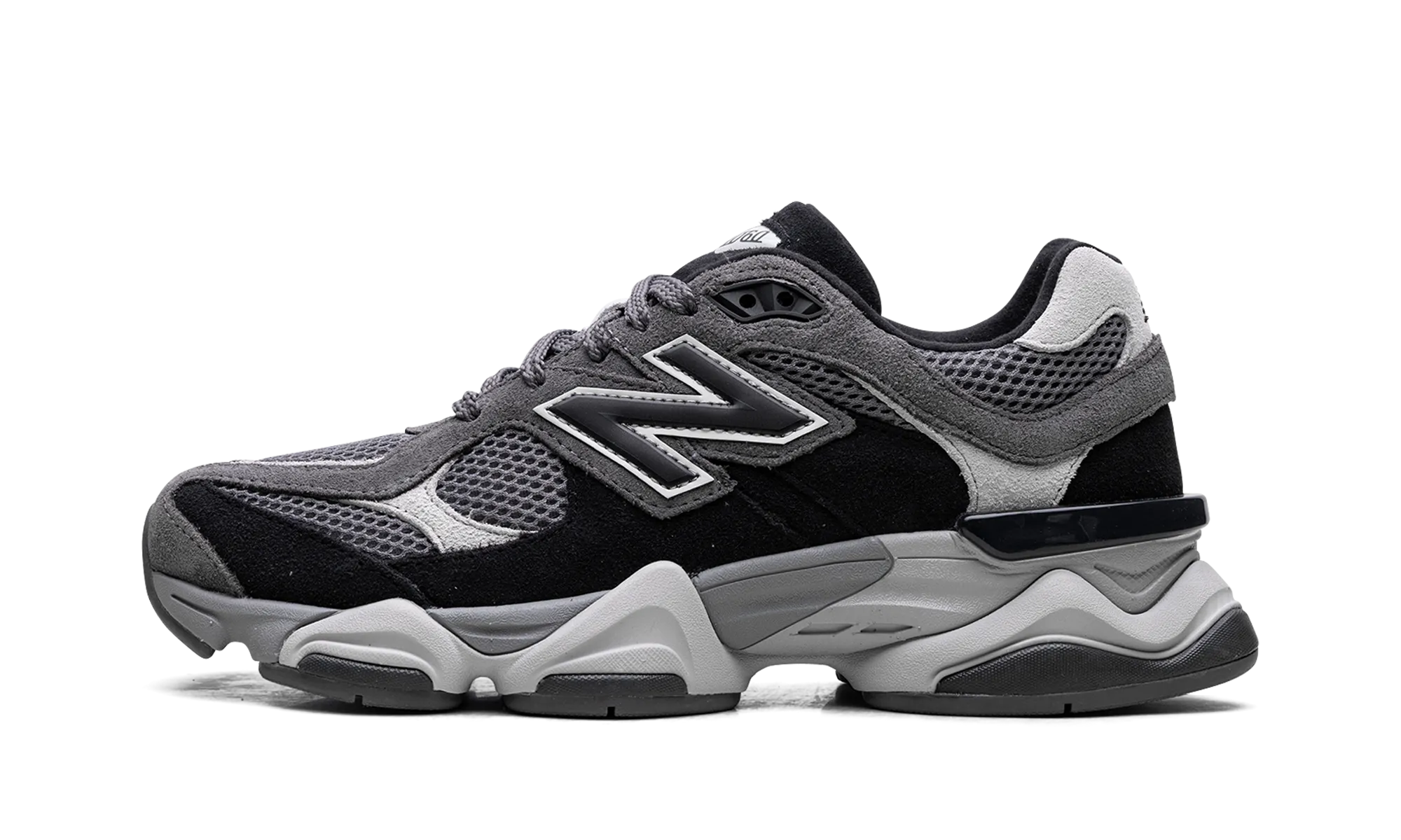 9060 "Black / Casterock" quality shoes running on a treadmill at home shoes