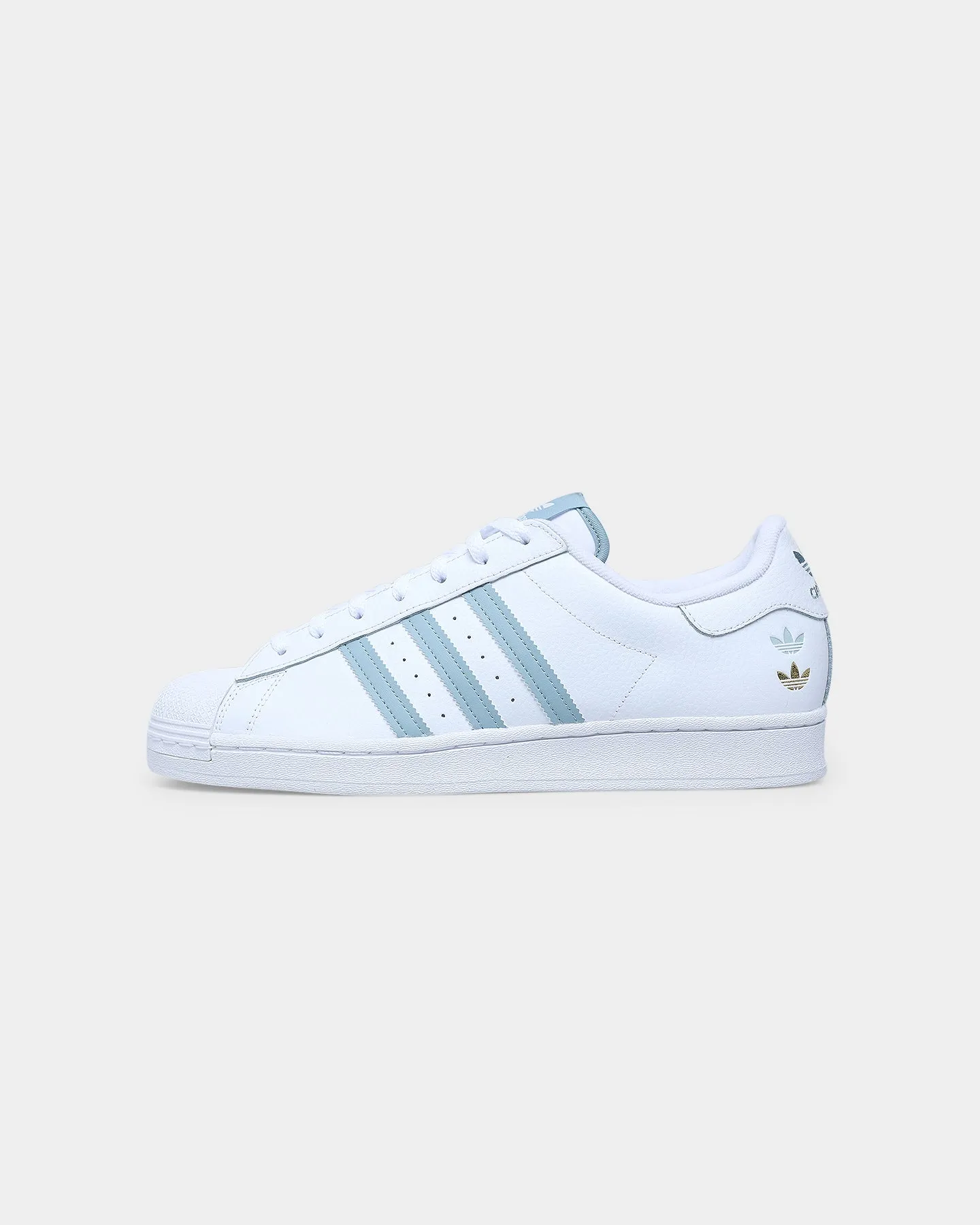 Adidas Superstar Cloud White /  Magic Grey / Gold Foil Color Play