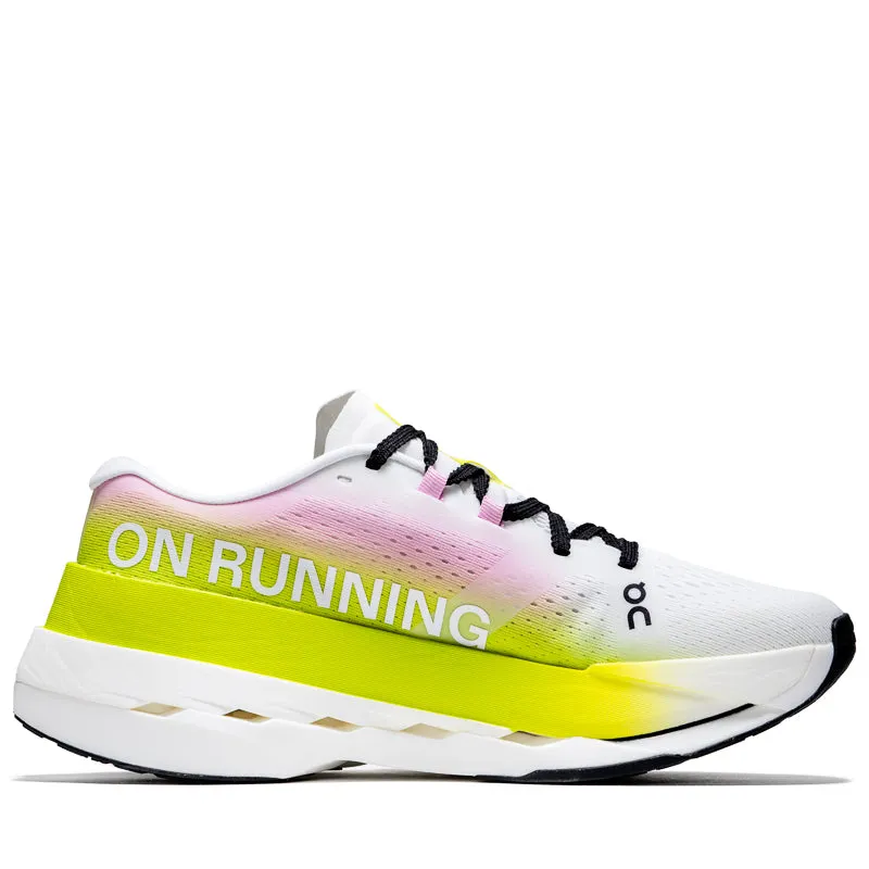On Cloudboom Max - Lime/Raspberry Heat Sealed Seams