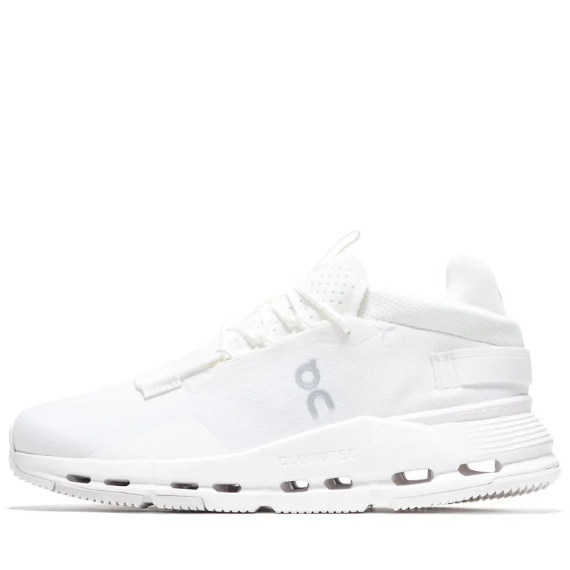 On Cloudnova 2 - All White Smooth Motion Foot Contouring