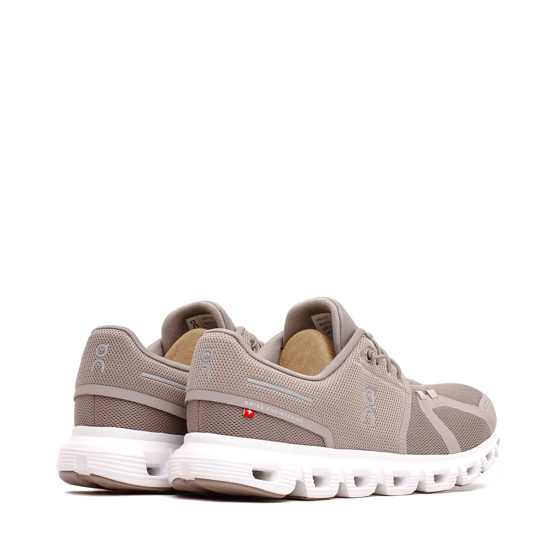 ON Men Cloud 6 Fog White 3MF10073280 Leather Upper