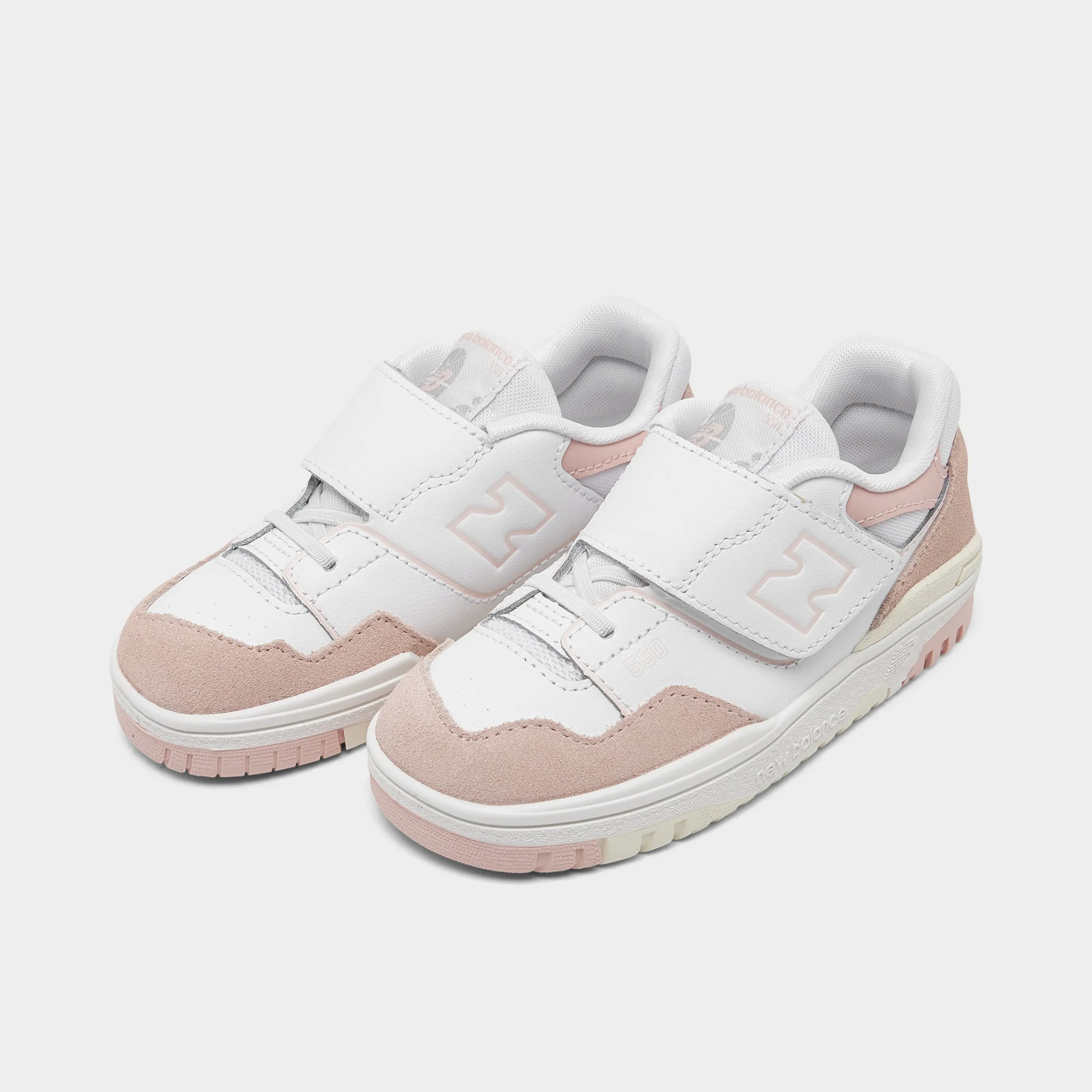 New Balance Infants' 550 White / Pink Haze Comfortable fit Sky Blue