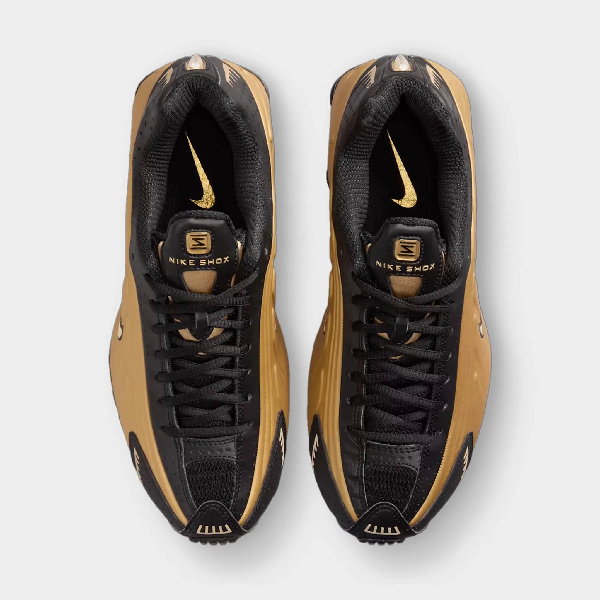 Toe Guard Field Power Nike Women's Shox R4 Black / Metallic Gold - Metallic Silver