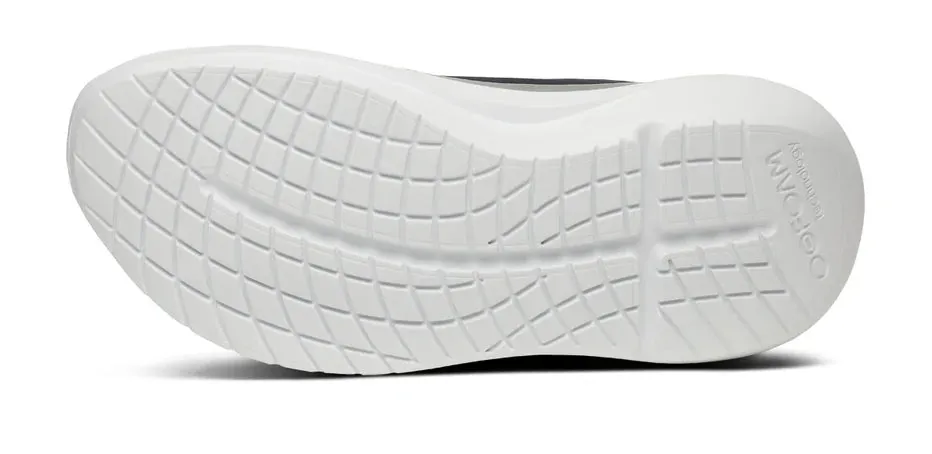 OOFOS OOMY STRIDE MEN'S BLACK/WHITE with removable insoles