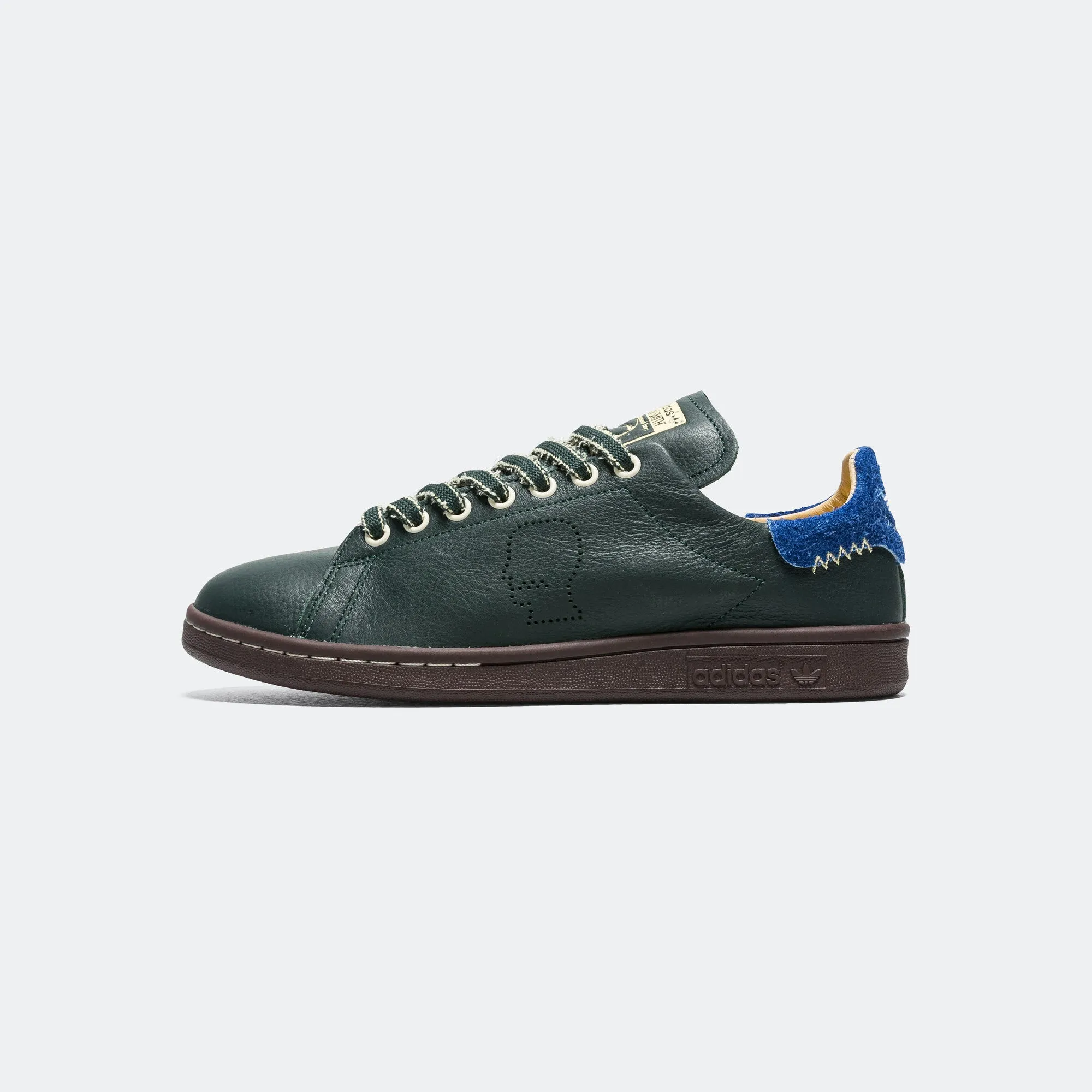 Tensile Heel Pull Tab Stan Smith x Brain Dead - Dark Green/Bahia Light Blue-Sand Strata