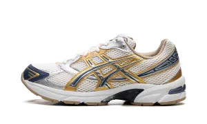 Gel-1130 "Cream Pure Silver Gold Blue" Anti Odor slip - on running shoes
