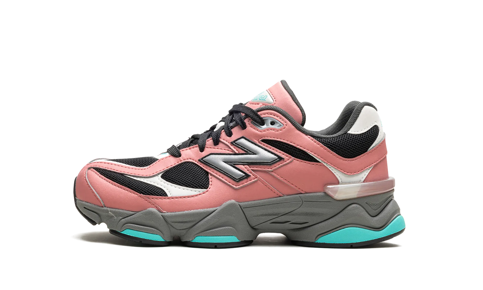 9060 GS "Pink Teal" running in natural tracks shoes moisture - wicking fabric