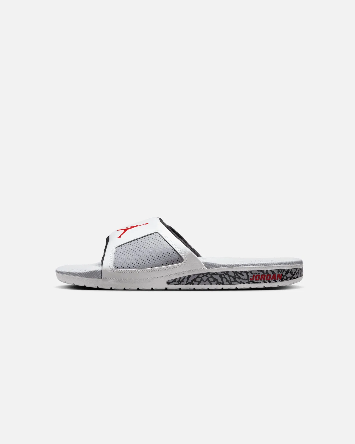 Good Traction Freeze Proof Jordan Hydro III Slides Summit White/Fire Red