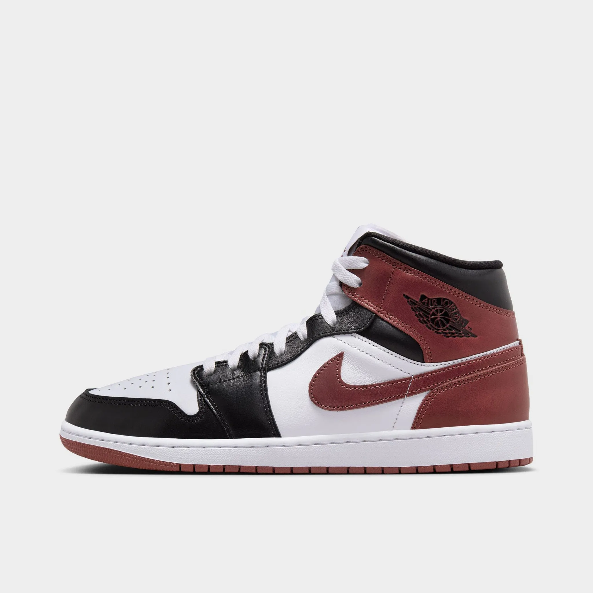 Casual Jordan 1 Mid SE White / Dark Pony - Black
