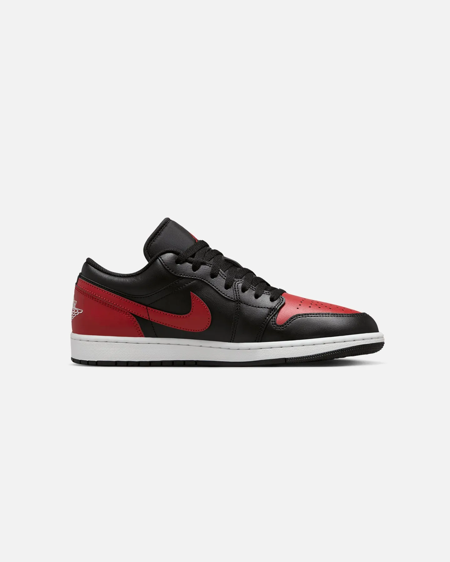 Jordan Air Jordan 1 Low "Bred" Black/Varsity Red-Summit White Comfort Tongue