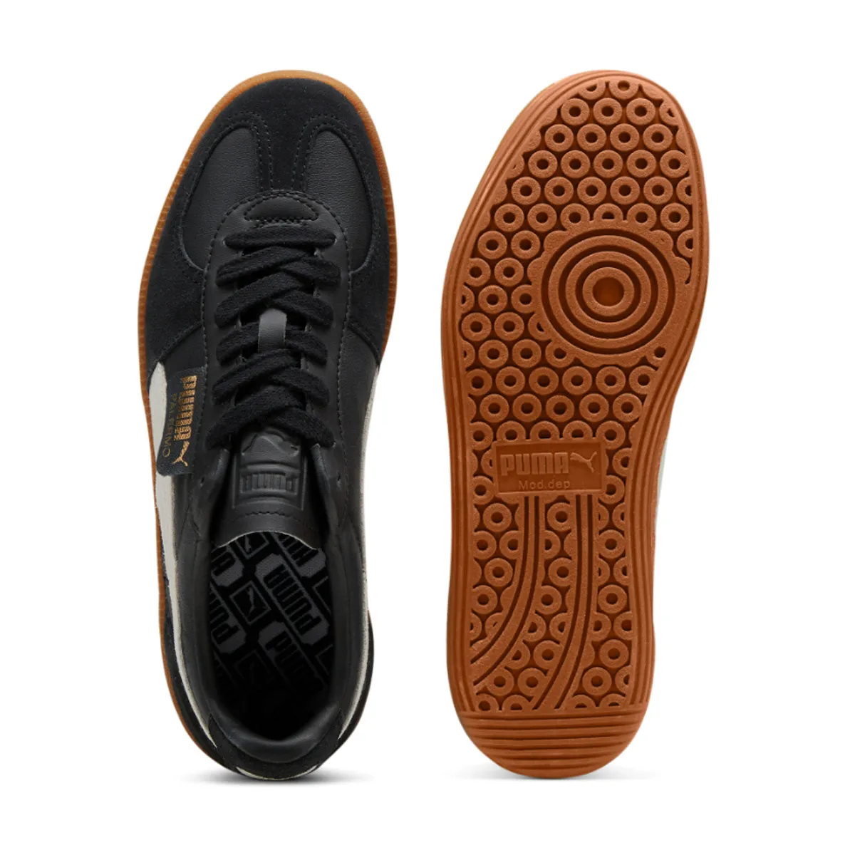 Slip Resistant Comfort Bend Palermo Leather 'Black Feather Gray Gum'