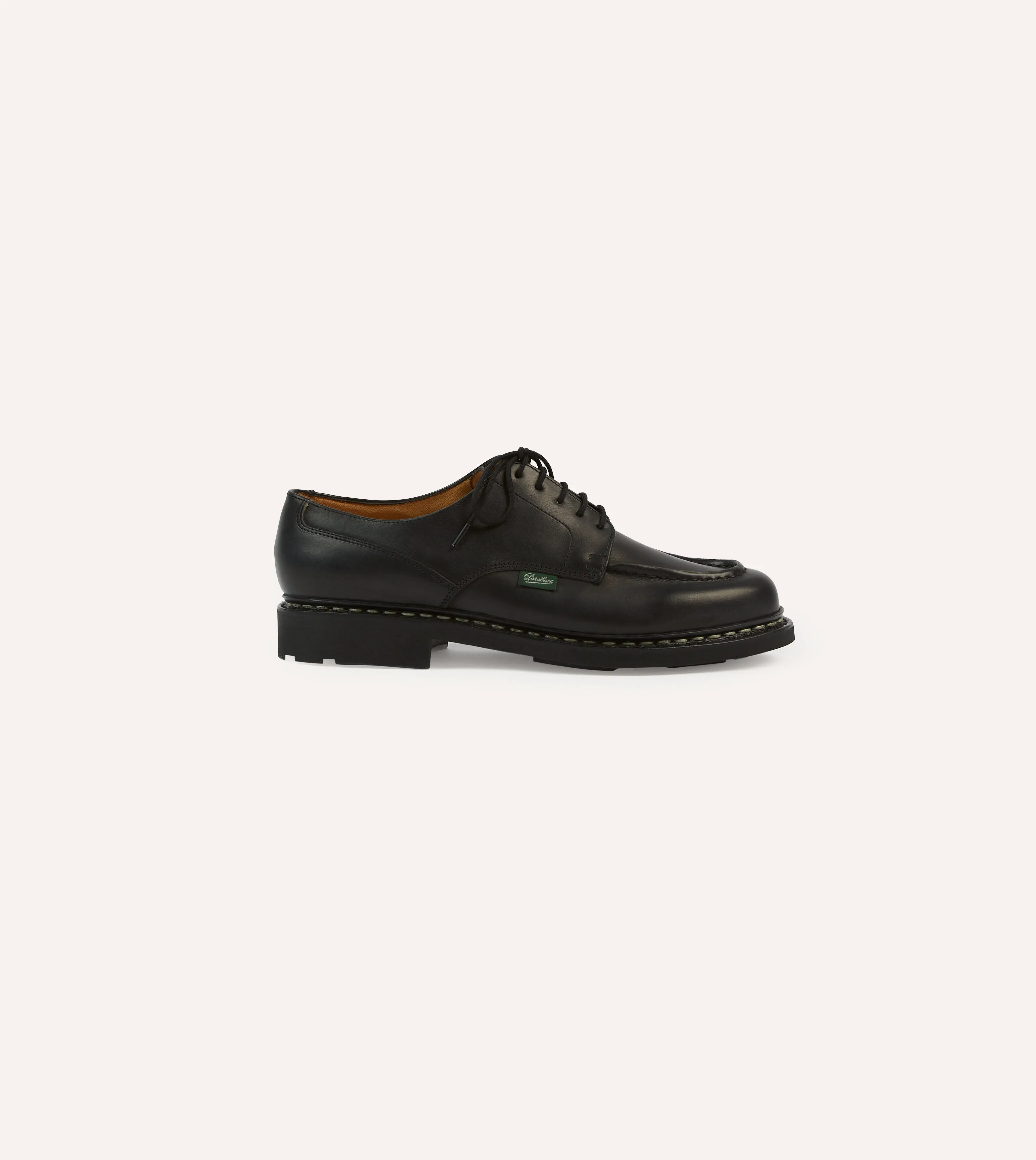 First Look Paraboot Chambord Black Leather Derby Shoe
