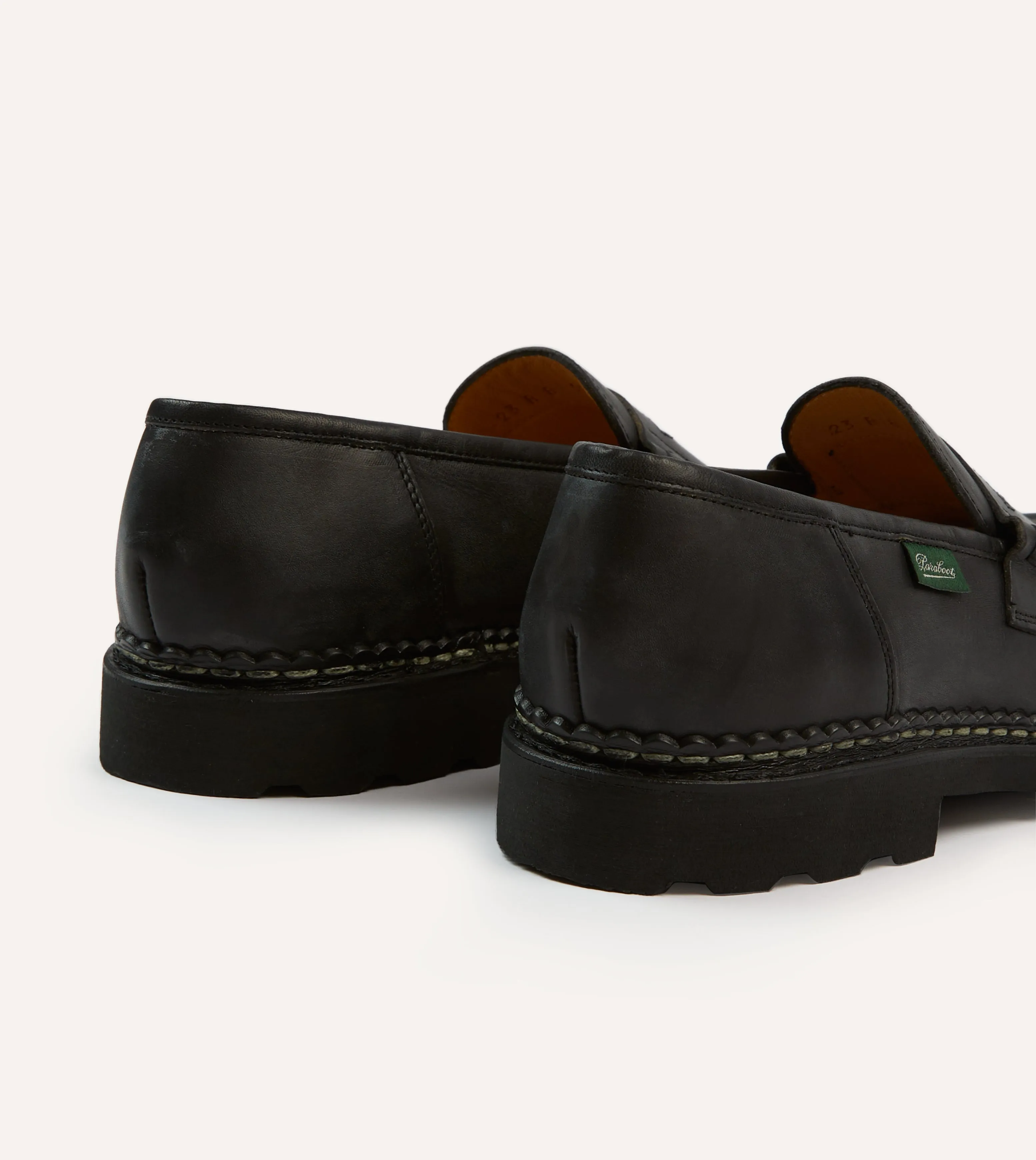 Paraboot Reims Black Leather Loafer Bride Side Fine Dining