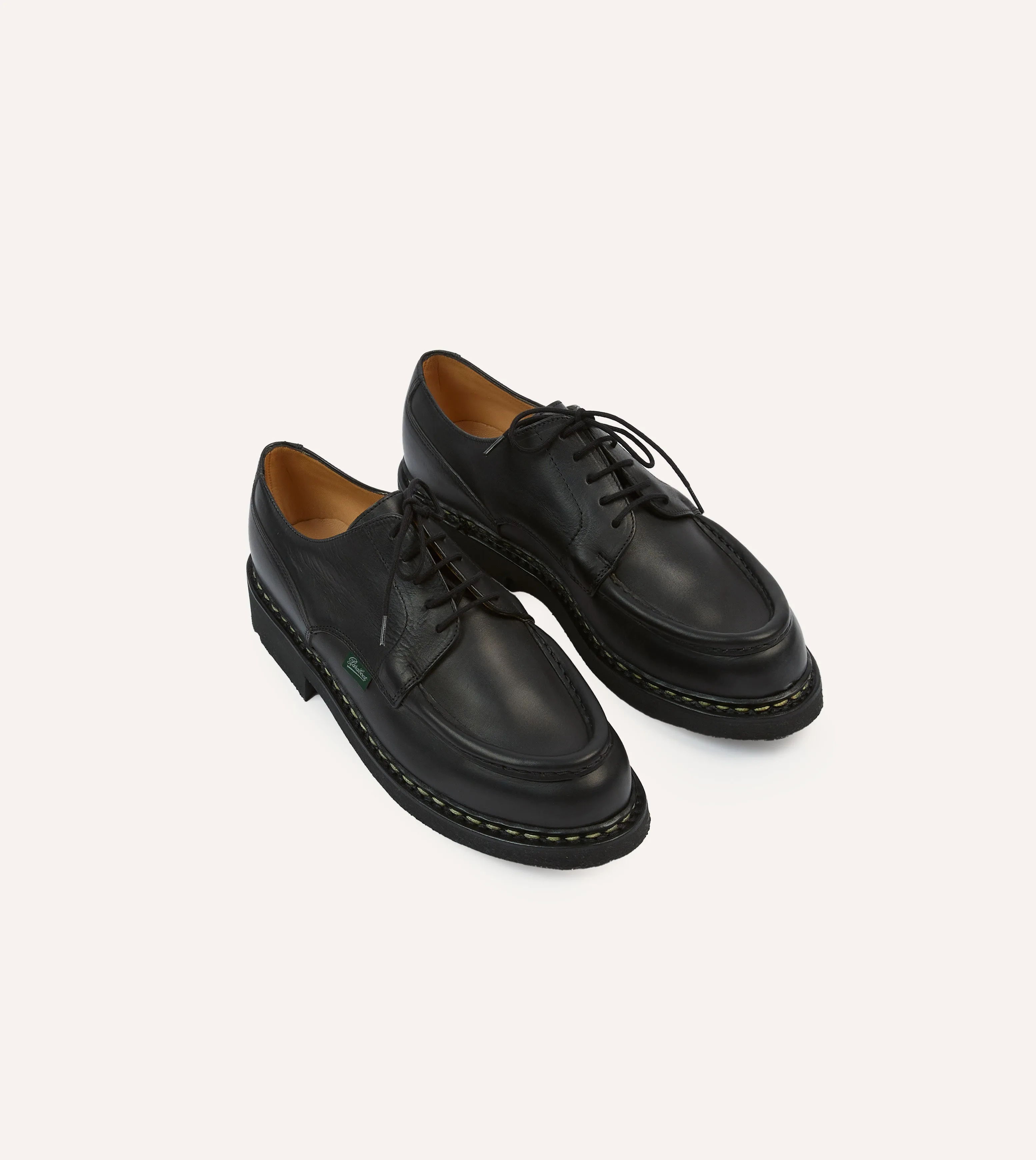 Paraboot Villandry Noir Calf Leather Derby Shoe Evening Shade Rich Shade