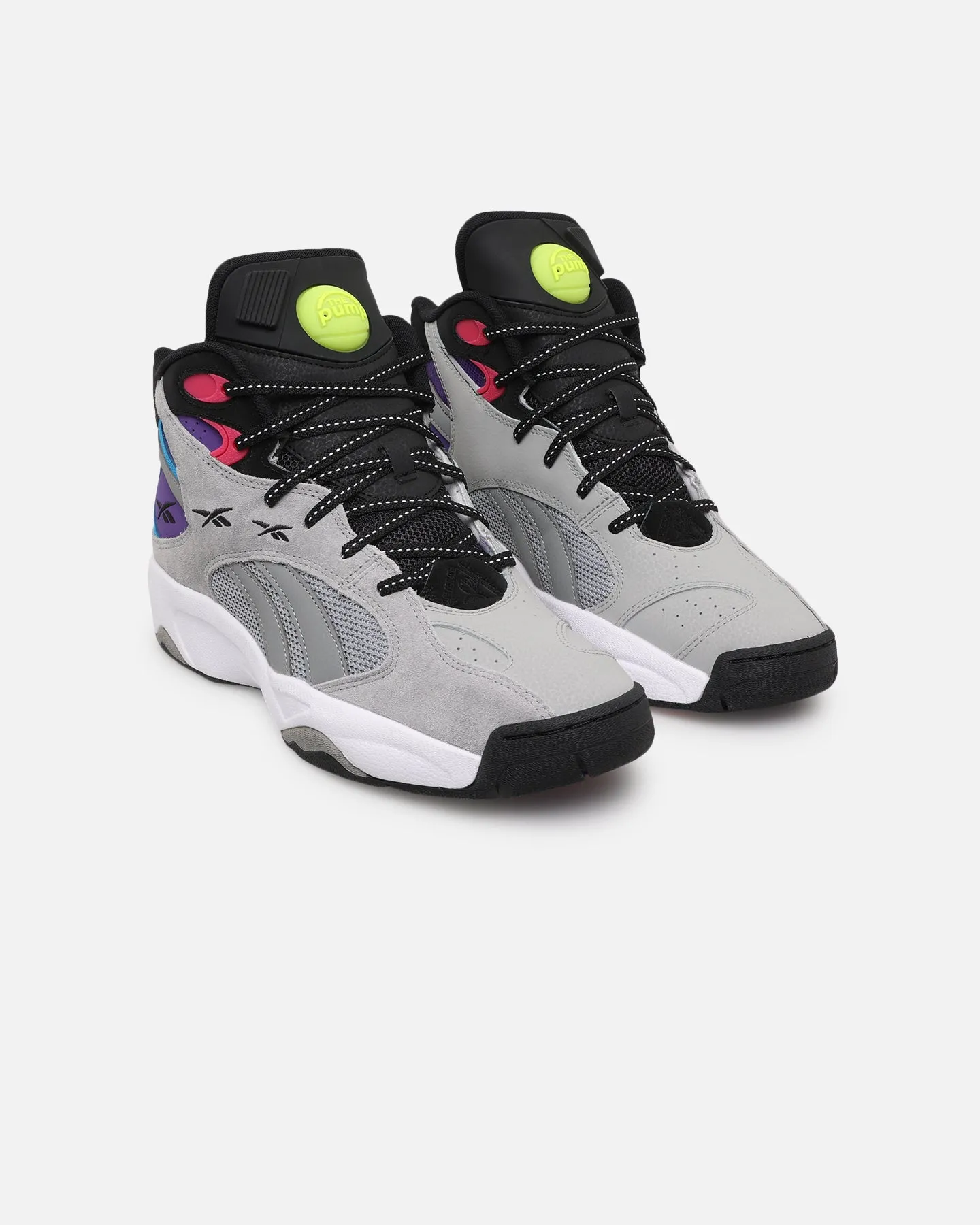 Reebok Above The Rim Pump Vertical Grey/Black Reinforced Seams High Arch