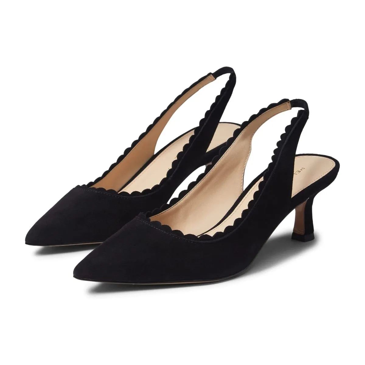 Open Toe Slim Tip Pelle Moda Women's Kelsa Black Suede