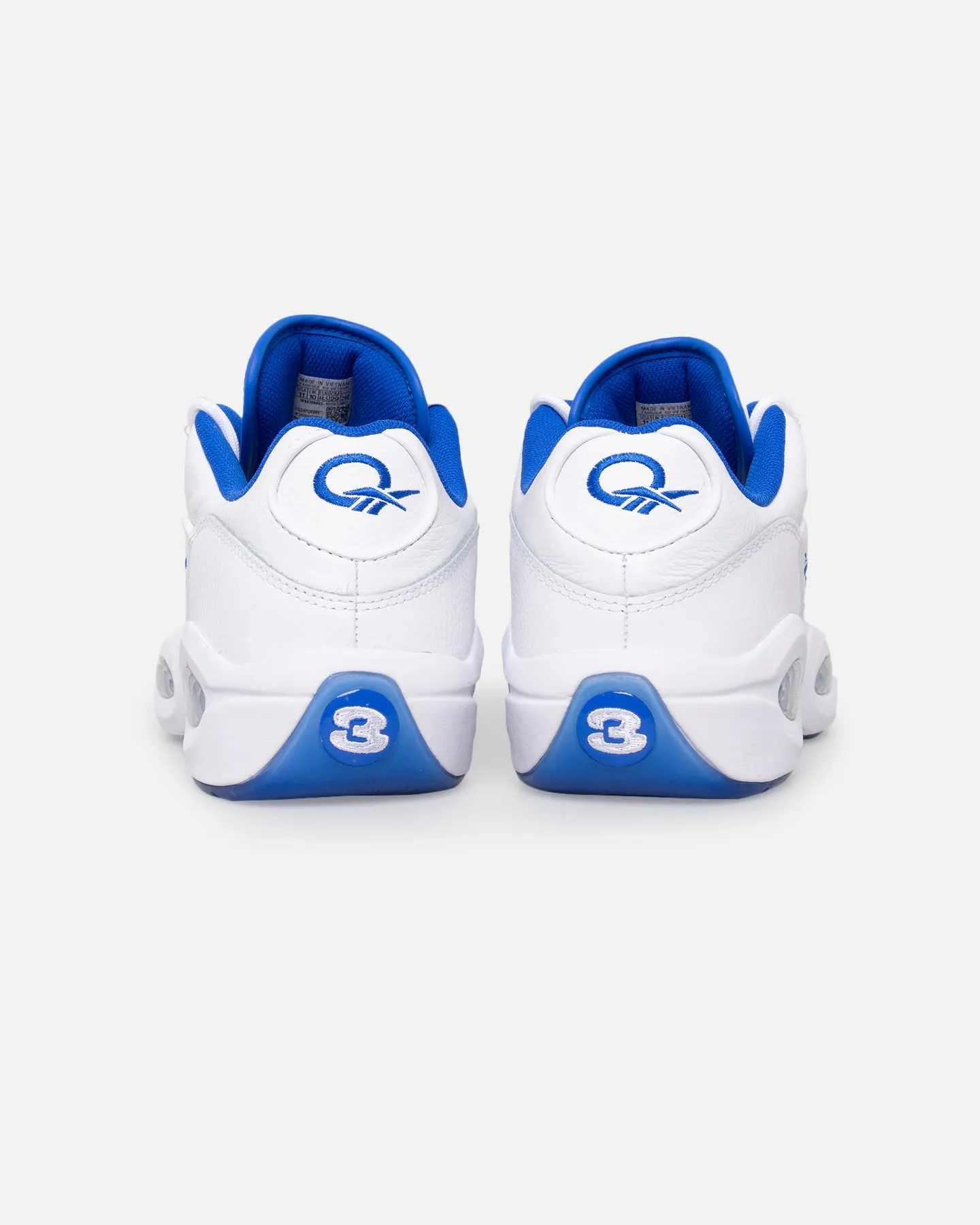 Reebok Question Low "Blue Toe" Footwear White/Electric Cobalt Flexible Bright Gold
