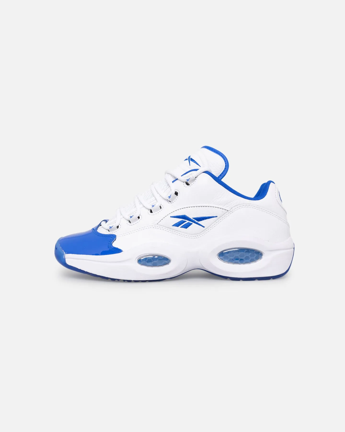Reebok Question Low "Blue Toe" Footwear White/Electric Cobalt Comfort Cushion Light Run