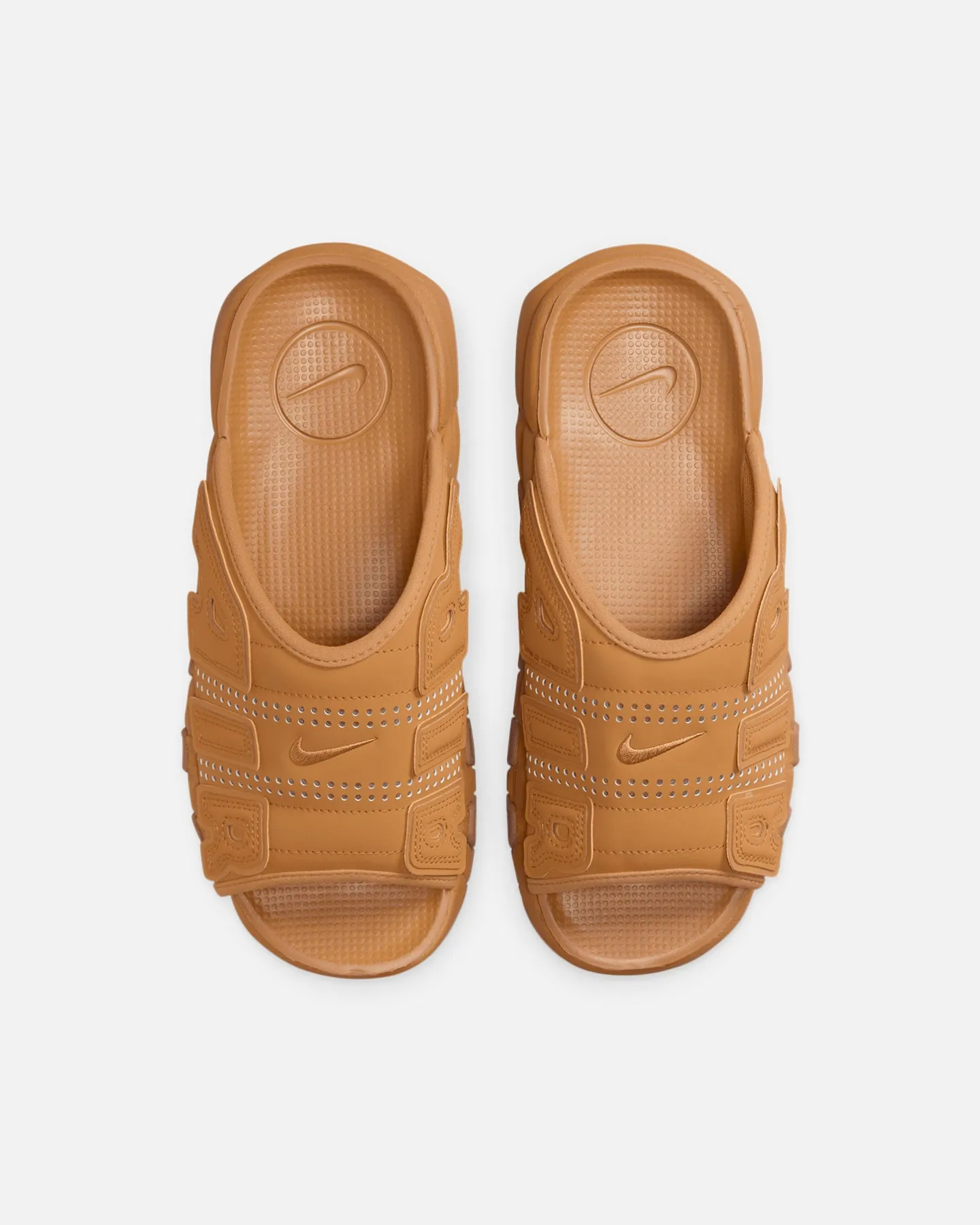 Nike Air More Uptempo Slides Flax Beach Fun Durable Construction