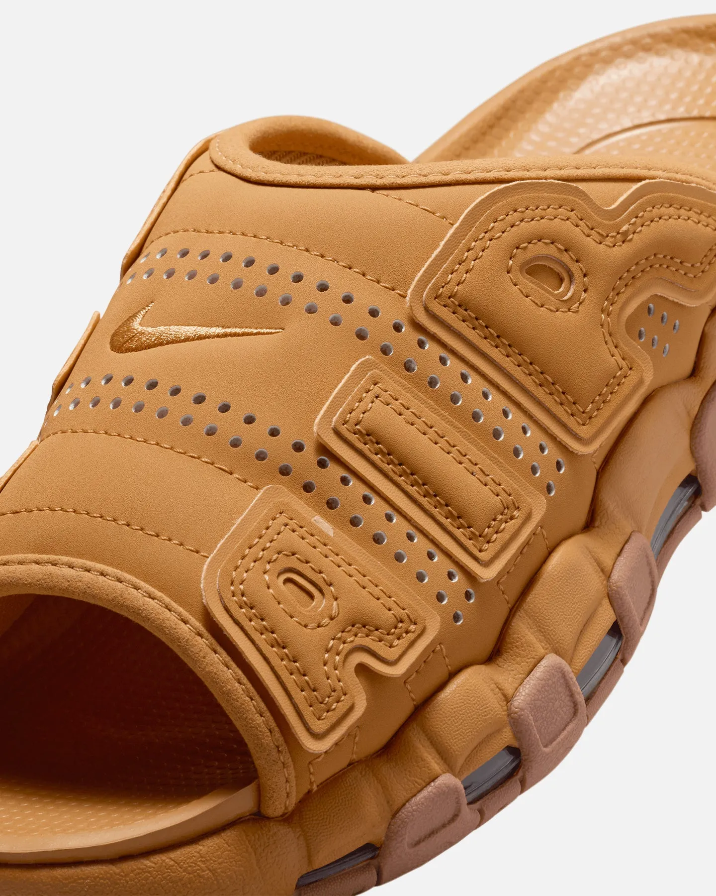 Nike Air More Uptempo Slides Flax Bold Tone