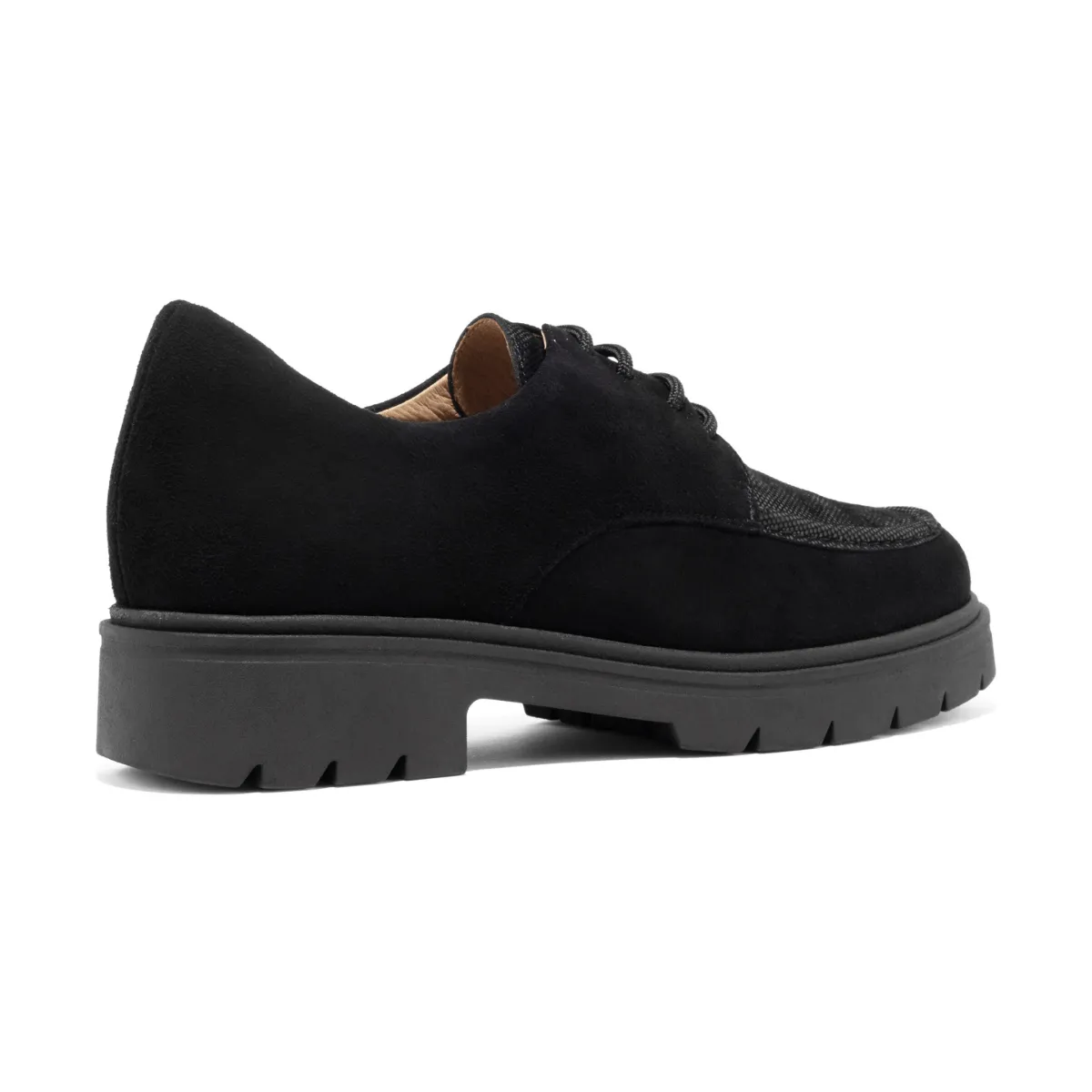 Pie Santo Women's 255061-02 Dallas Black Suede Lace Option Comfort Inserts