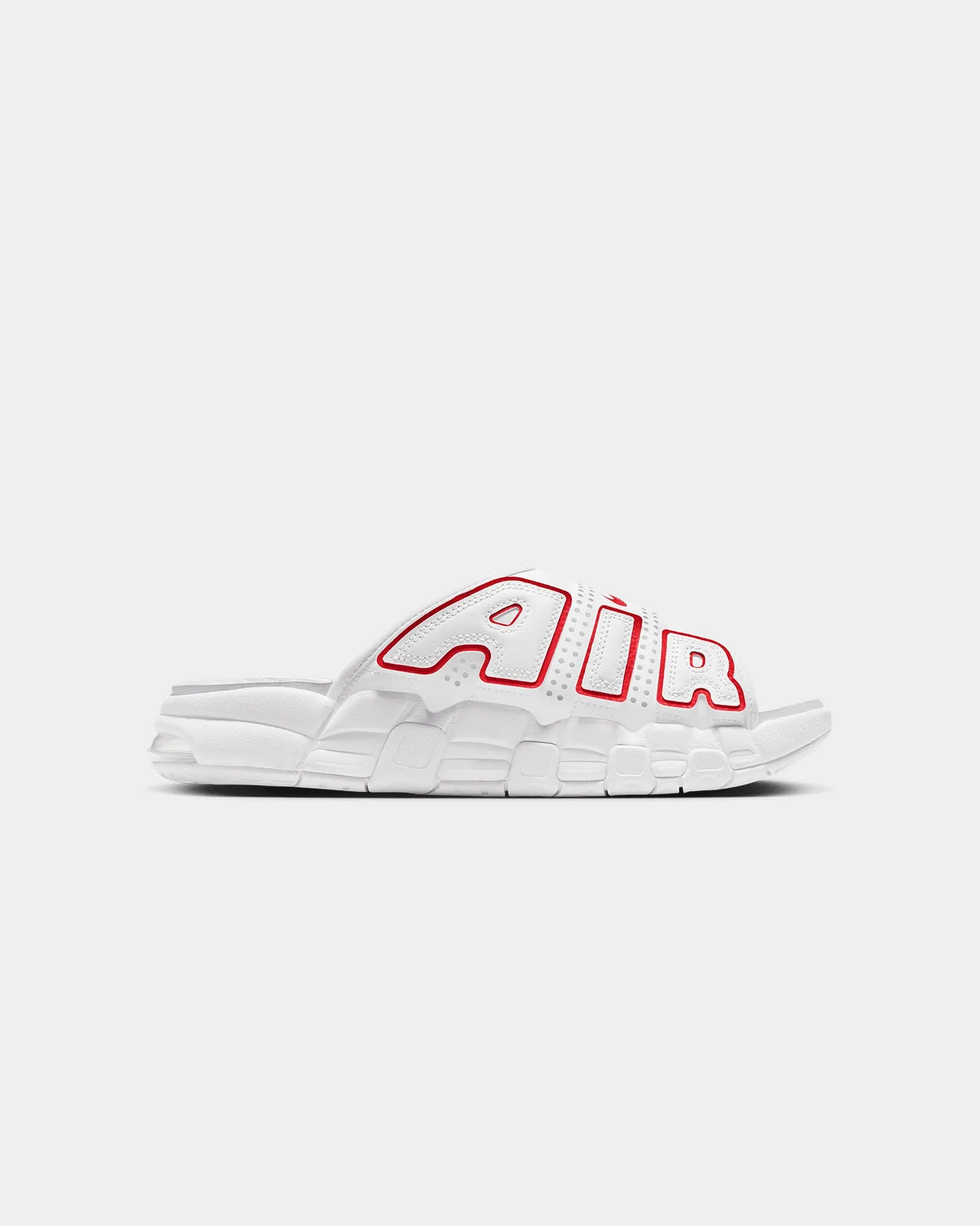 Urban Chill Nike Air More Uptempo Slides White/University Red