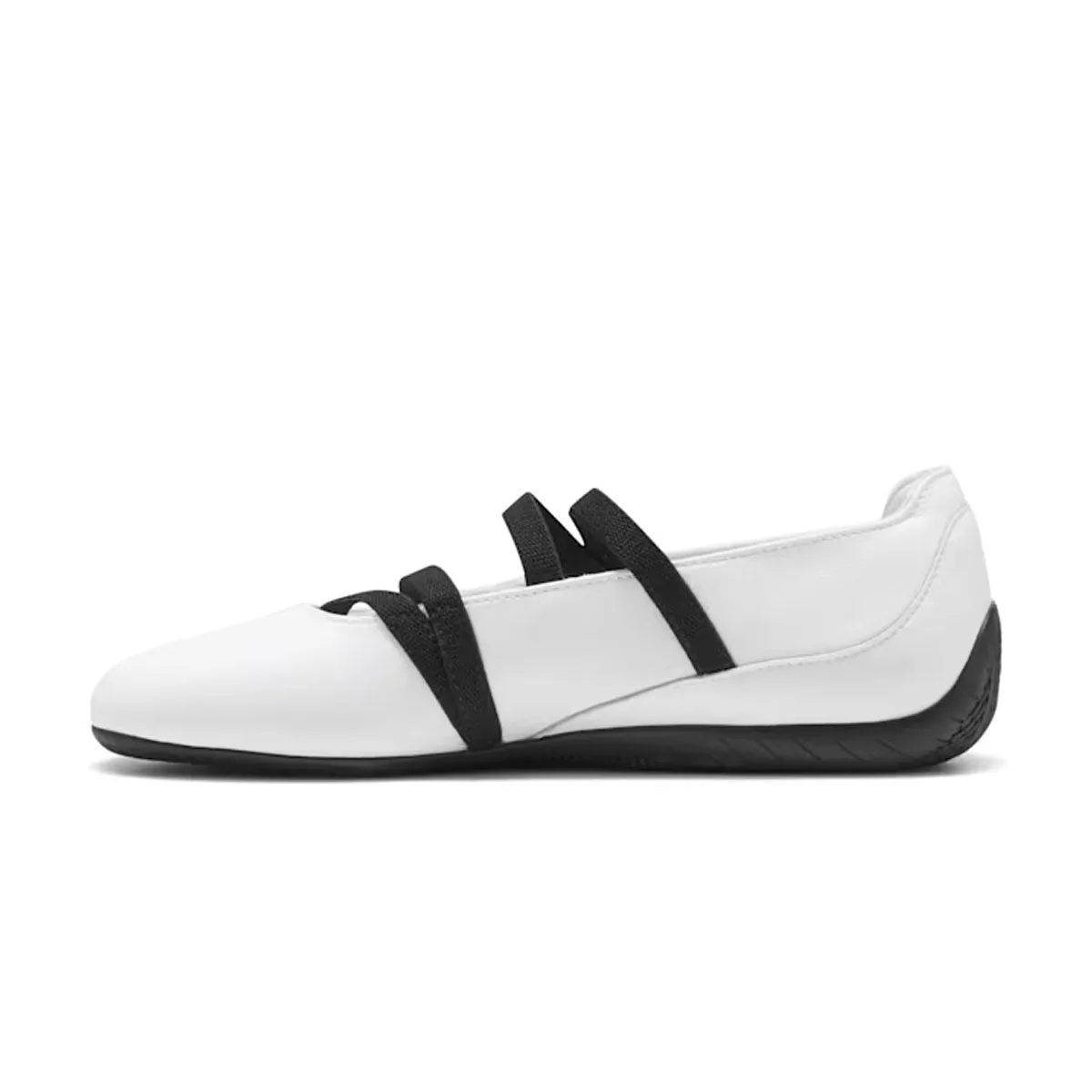 Wmns Speedcat Ballet Leather 'White Black' Comfortable Feel
