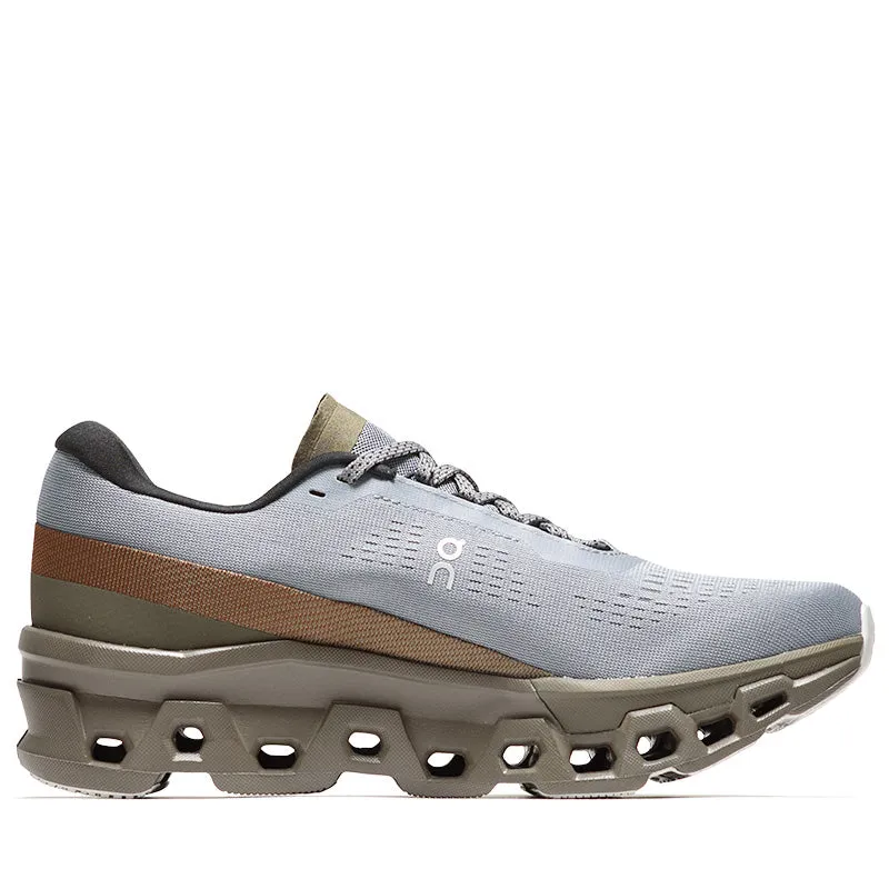 Pleasures x The Loop x On Cloudmonster 2 - Mist/Olive Comfort Padded Daily Support