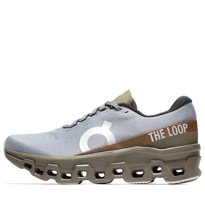Trend-setting ease Impact Resistant Heel Cup Pleasures x The Loop x On Cloudmonster 2 - Mist/Olive