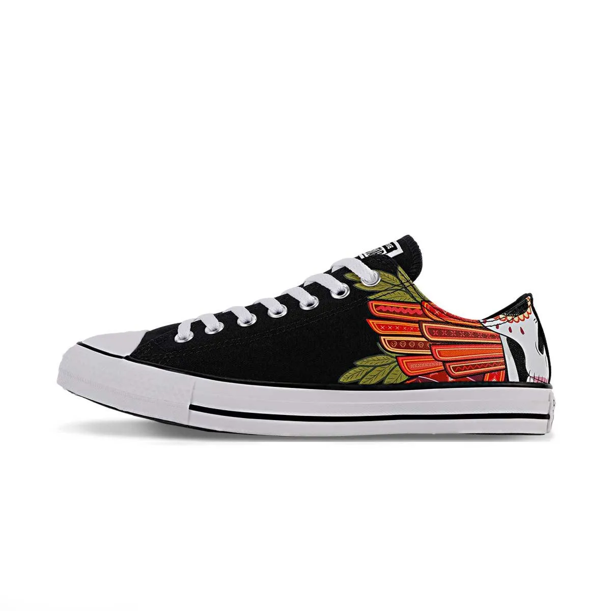 Muted Elastic laces Chuck Taylor All Star Low 'Dia De Los Muertos'