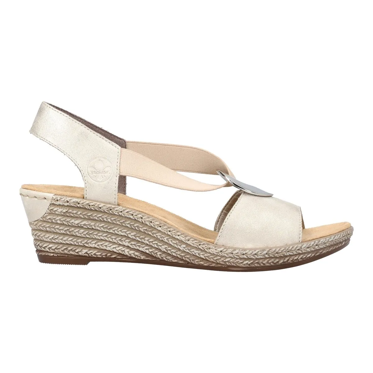 Rieker Women's 624H6-60 Bone Leather Silent Glide Light Hue