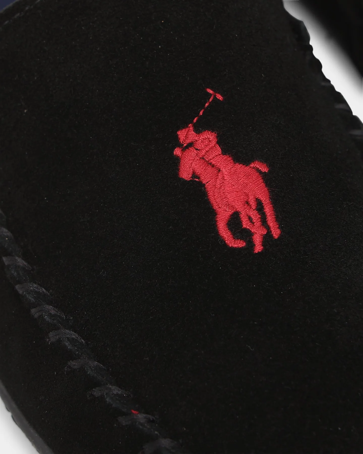 Satin Glow Polo Ralph Lauren Collins Slipper Black