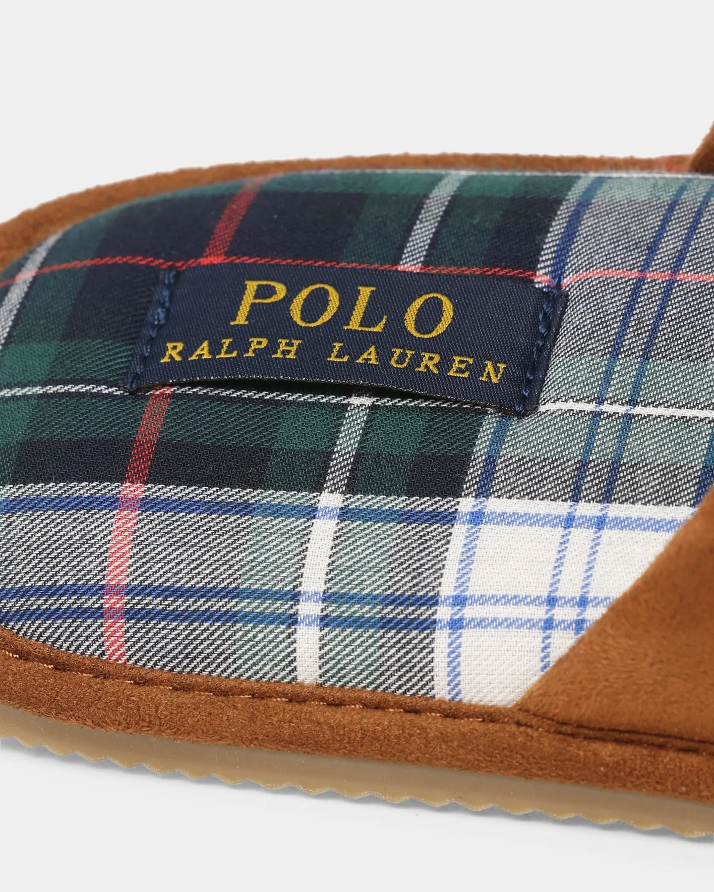 Family Fit Polo Ralph Lauren Klarence Slippers Wheat/Plaid