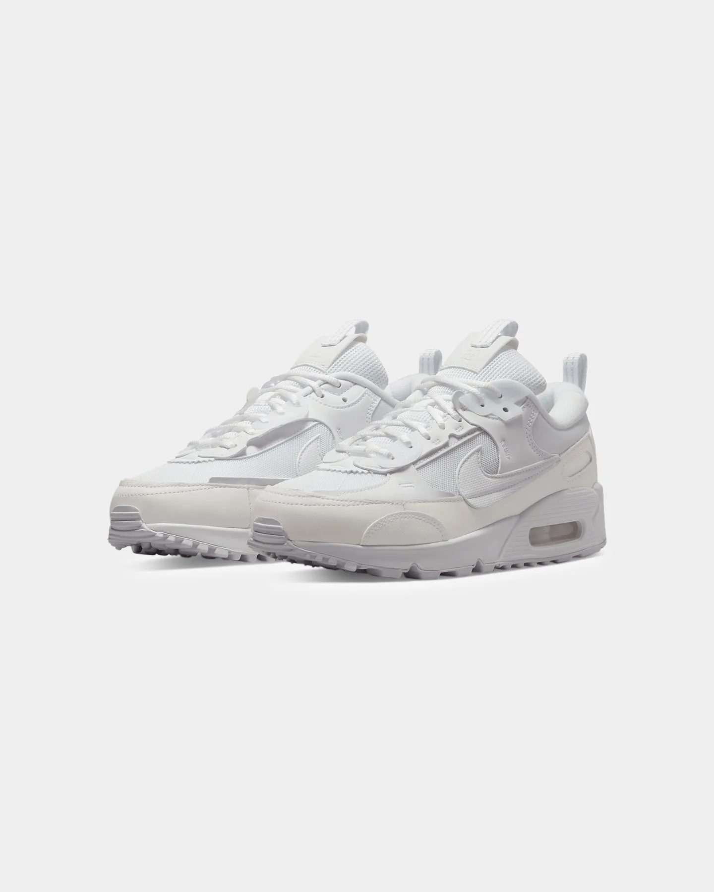 Nike Women's Air Max 90 Futura White/White baby Sculpted cushioning