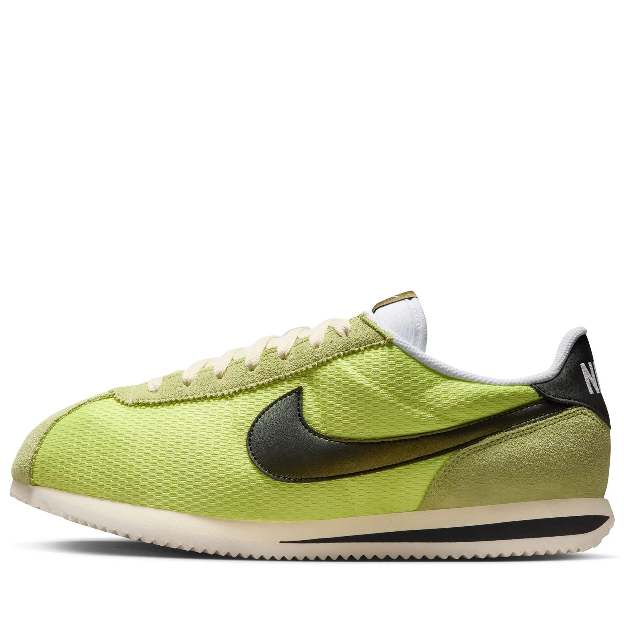Nike Cortez Textile - Light Lemon Twist/Black Toe box space