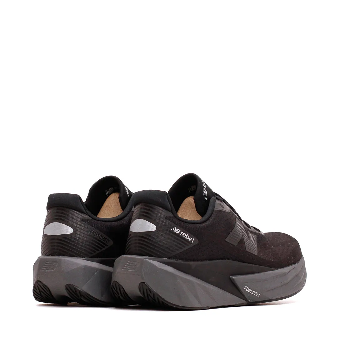 Smooth - finish New Balance Women FuelCell Rebel v5 Black Castlerock WFCXLO5